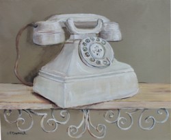 Original Painting on Canvas -"The Vintage Telephone" - Postage is included Australia Wide