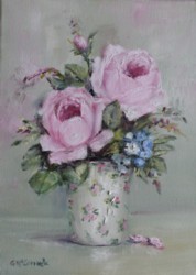 Original Painting on Canvas -"Floral Display" - Postage is included Australia Wide