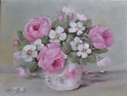 Original Painting on Canvas - "Floral Still Life" - Postage is included Australia Wide