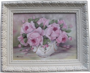 Original Painting - "Bowl of Pink Roses" - Postage is included Australia wide