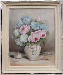 Original Painting - Roses & Hydrangeas - Postage is included in the price Australia wide