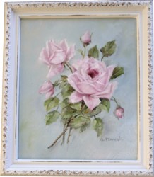 Original Painting - Vintage Pink Rose Study - FREE POSTAGE Australia wide