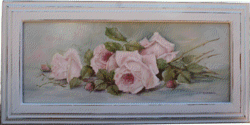 Original Painting - "Long framed Roses" - Postage is included Australia wide