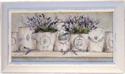 Original Painting - French Pots of Lavender - Postage is included Australia wide