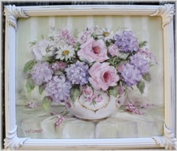 Original Painting - Flower Arrangement in a Bowl - Postage is included Australia wide