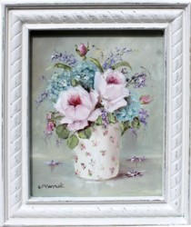 Original Painting - "Flowers in a China Vase" - Postage is included Australia wide