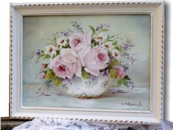 Original Painting - "Flowers in a Bowl" - Postage is included Australia wide