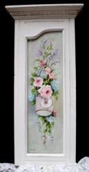 Original Painting - Flowers in a Hanging Vintage Tin - Postage is included in the price Australia wide