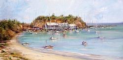 Ready to Hang Print - Mornington Harbour (41 x 20cm) POSTAGE included Australia wide