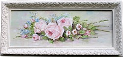 Original Painting - Resting Roses and Flowers - Postage is included in the price Australia wide