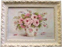 Original Painting - Flower Arrangement in a Pretty Vase - Postage is included in the price Australia wide