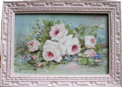 Original Painting - Laying Flowers - Postage is included in the price Australia wide