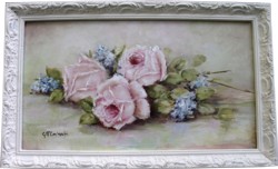 Original Painting - Laying Autumn Roses - Postage is included in the price Australia wide