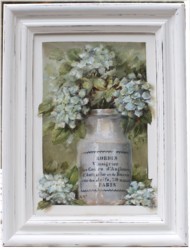 Mixed Media/Original Painting - French Pot with Hydrangeas - SOLD out
