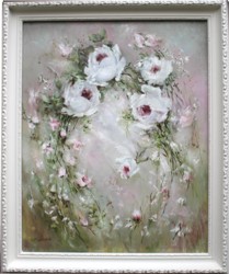 Original Painting - Drifting  Roses - Postage is included Australia Wide