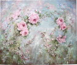 Original Painting on Canvas - Drifting Roses  Sold