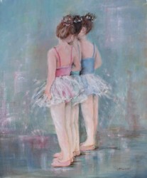 Original Painting on Canvas - Dancing Trio - Postage is included Australia Wide