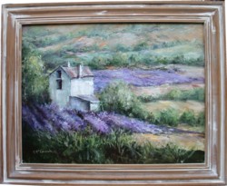 Original Painting - Lavender Fields - Postage is included Australia Wide