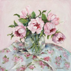 Original Painting on Canvas - On Florals - 35 x 35cm
