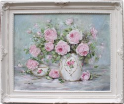 Original Painting - Two Bowls of Roses - Postage is included Australia Wide