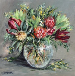 Original Painting on Canvas - Native Flower Arrangement - 35 x 35cm