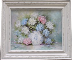 Original Painting - Early Hydrangeas - Postage is included Australia Wide