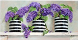 Original Painting on Panel - Lovely Lilacs all in a Row