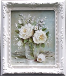 Original Painting - White Roses - Postage is included Australia Wide