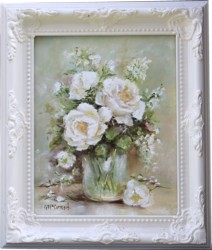 Original Painting - White Blooms - Postage is included Australia Wide
