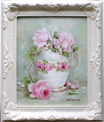 Original Painting - Old English Rose - Postage is included Australia Wide