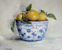Lemons in Blue & White - Available as prints and gift cards