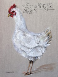 My French White Hen - Available as prints and gift cards