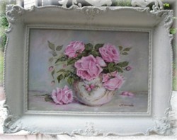 ORIGINAL painting -Gorgeous Frame - Postage is included Australia wide