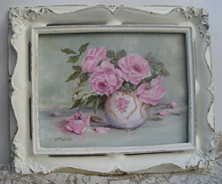 Original Painting-Still Life - Bowl of beautiful pink roses - Free Postage Australia wide