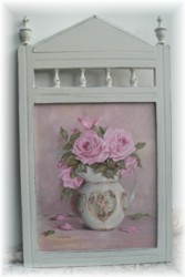 ORIGINAL Painting - Roses in a Cherub Jug - FREE postage Australia wide