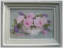 Original Painting - Lilacs and Roses - Postage is included Australia wide