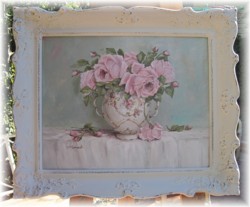 Original Painting - Large size - Display of Pink Roses - Postage is included Australia wide