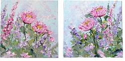 Original Paintings on Canvas -My Cottage Garden - 20 x 20cm series