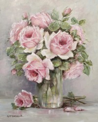 Vintage Pink Roses -  Available as Prints and Gift Cards