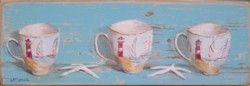 Hand Painted - Beach Tea Cups - Postage is included Australia wide