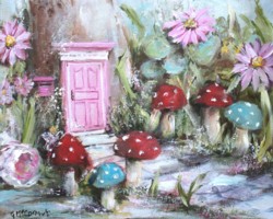The Pink Fairy Garden -  Available as Prints and Gift Cards