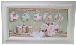 Original Painting  - Cups and Cup Cakes -  Postage is included in the price Australia Wide