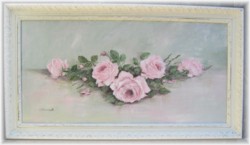 Original Painting - Larger size - Fresh Laying Roses - Postage is included Australia wide