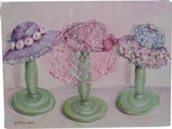 Original Painting on Canvas - Hats - Postage is included Australia Wide