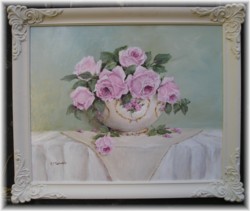 Original Painting - Simply Pink Roses - FREE POSTAGE Australia wide