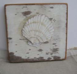 Original Beach Themed Painting - Shell C/B - Postage is included Australia wide