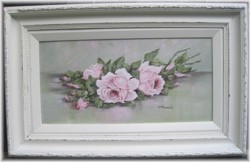 Original Painting - Pink Resting Roses - Postage is included Australia wide