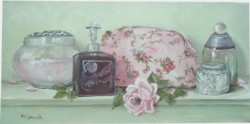 Original Painting on Canvas - Beautiful Bathroom Shelf - Postage is included Australia Wide