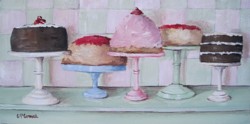 Original Painting on Canvas - Assortment of Cakes - Postage is included Australia Wide