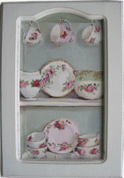 Original Painting - Pretty China in a Cupboard - FREE POSTAGE Australia wide